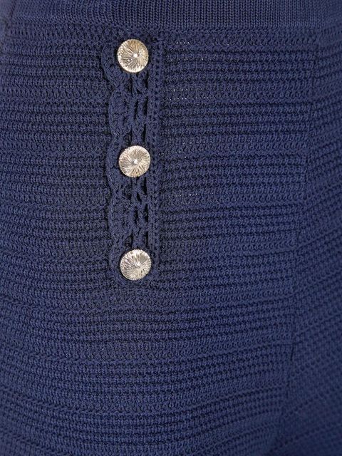 TWINSET buttoned crochet trousers - Blue