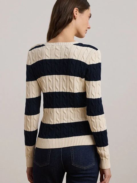 Lauren Ralph Lauren sweter bawełniany kolor beżowy 200957480