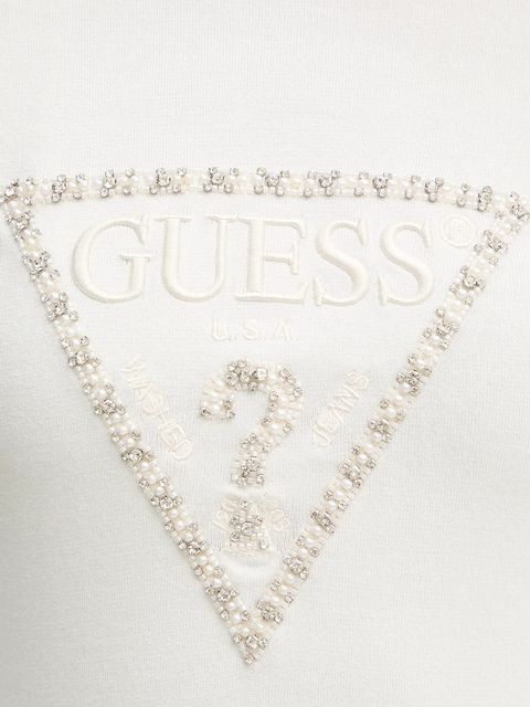 Guess sweter MELANIE damski kolor beżowy lekki z golfem W5BR39 Z2NQ2