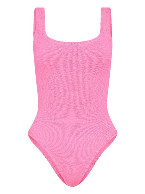 Hunza G ruched scoop-back swimsuit - Pink - zdjęcie produktu nr 1