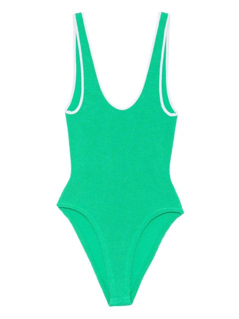Hunza G Faye contrast swimsuit - Green - zdjęcie produktu nr 1