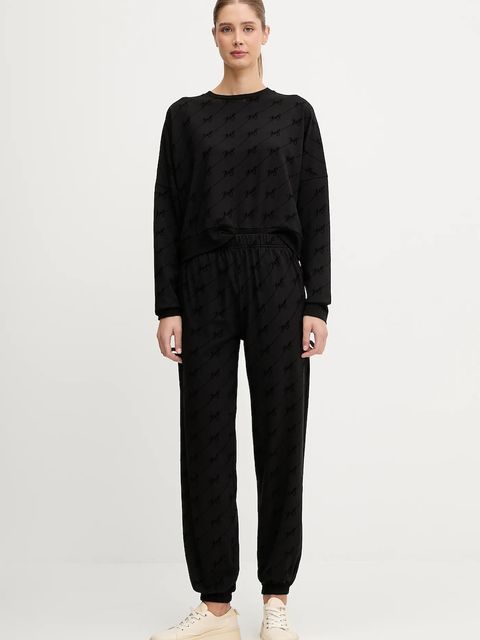 HUGO spodnie dresowe damskie kolor czarny z aplikacją 50545211 - zdjęcie produktu nr 1