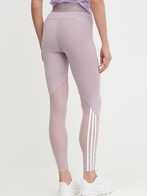 adidas Performance legginsy treningowe HYGLM damskie kolor różowy wzorzyste JX7345