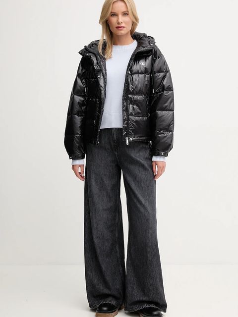 Calvin Klein Jeans kurtka kolor czarny przejściowa LV047D505G