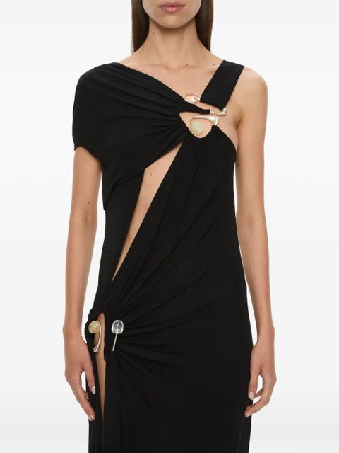 Christopher Esber Veer spiral draped maxi dress - Black