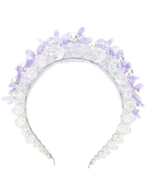 Simone Rocha floral appliqué hair band - Neutrals - zdjęcie produktu nr 1