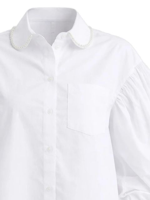 Simone Rocha draped embroideredl shirt - White - zdjęcie produktu nr 2