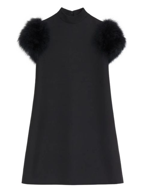 Valentino Garavani Crepe Couture feather mini dress - Black - zdjęcie produktu nr 1