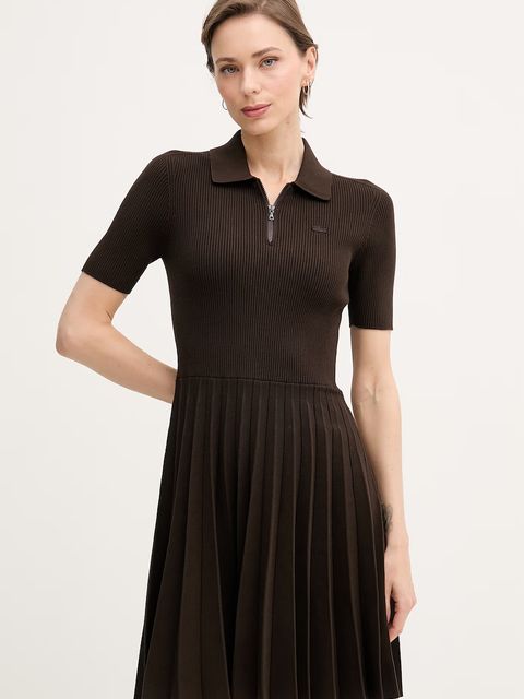 Lacoste sukienka plisowana z wiskozy - zdjęcie produktu nr 2