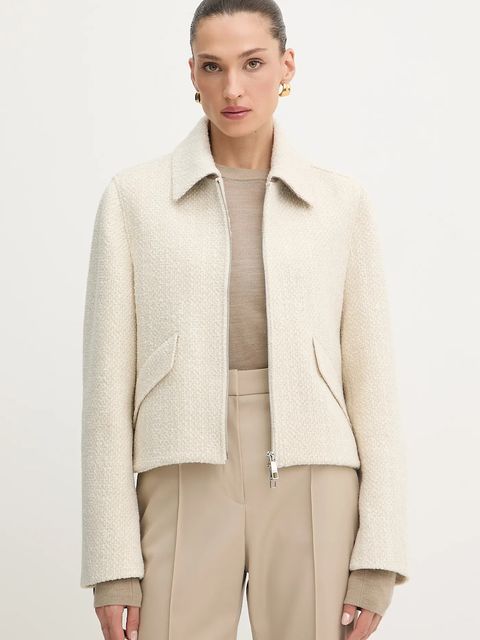 BOSS kurtka kolor beżowy przejściowa 50543212 - zdjęcie produktu nr 1