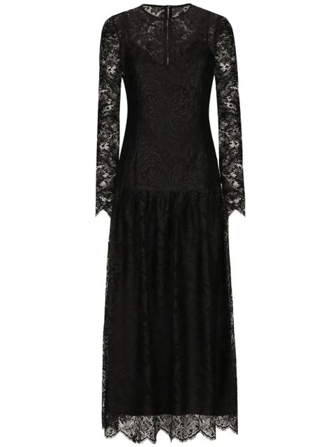 Dolce & Gabbana Chantilly-lace midi dress - Black - zdjęcie produktu nr 1