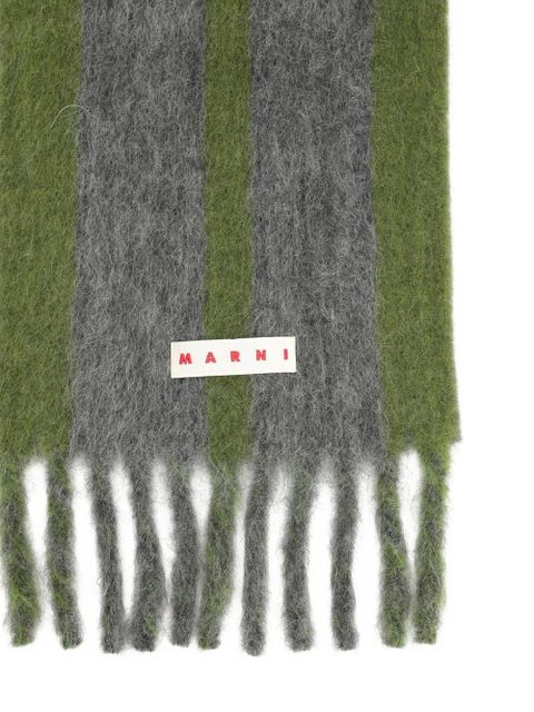 Marni striped fringed scarf - Green - zdjęcie produktu nr 2