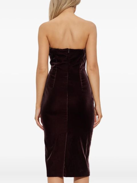TOM FORD sweetheart-neckline midi dress - Purple