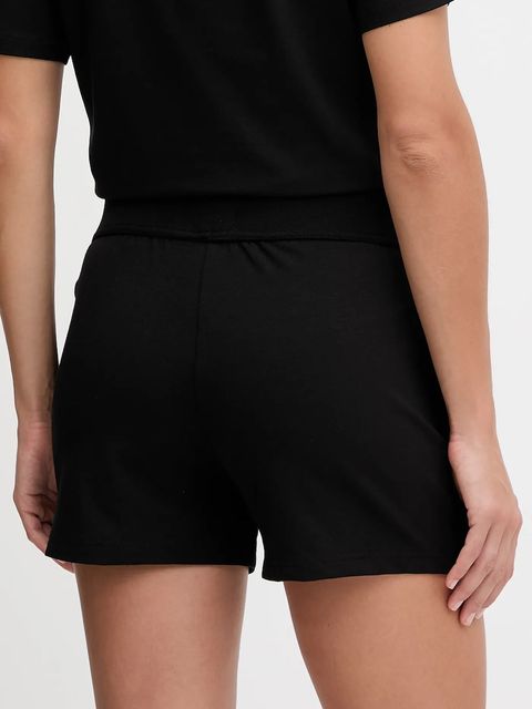 HUGO szorty lounge damskie kolor czarny gładkie high waist 50556815