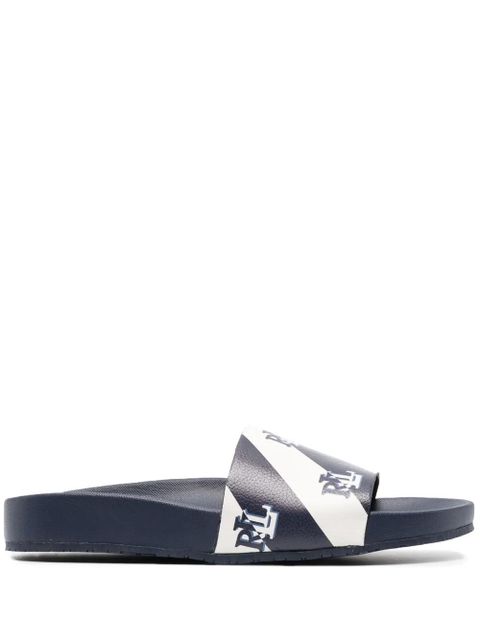 Lauren Ralph Lauren Audrina logo-print slides - Blue - zdjęcie produktu nr 1