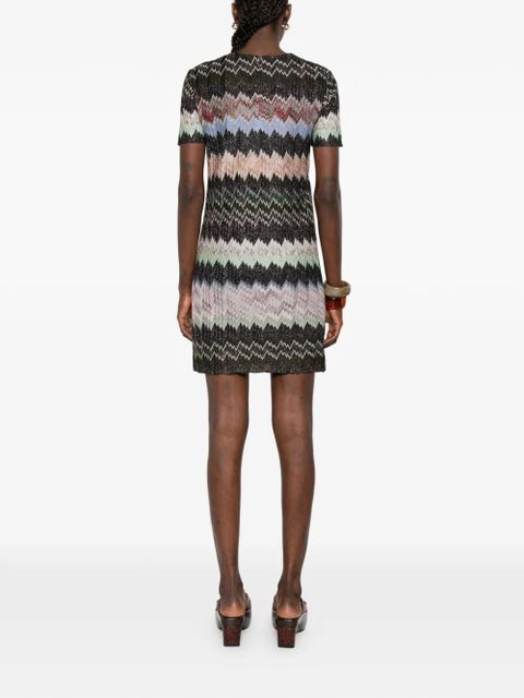 Missoni zigzag short-sleeve mini dress - Black