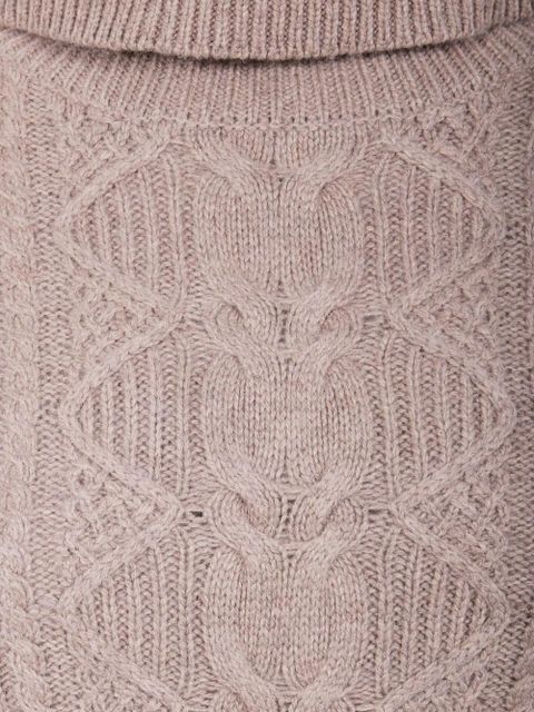 Lauren Ralph Lauren cable-knit turtleneck mini dress - Neutrals