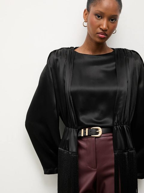 Answear.LAB bluzka damska kolor czarny gładka