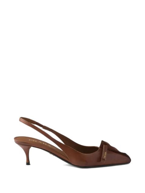 Prada leather heeled pumps - Brown