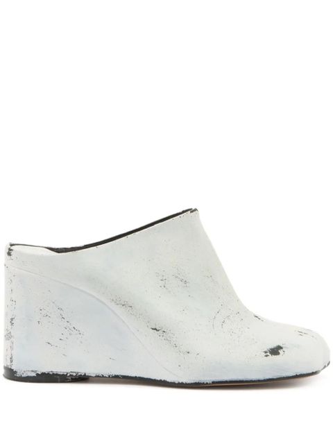 MM6 Maison Margiela leather mules - White - zdjęcie produktu nr 1