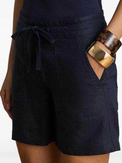 Lauren Ralph Lauren drawstring linen shorts - Blue