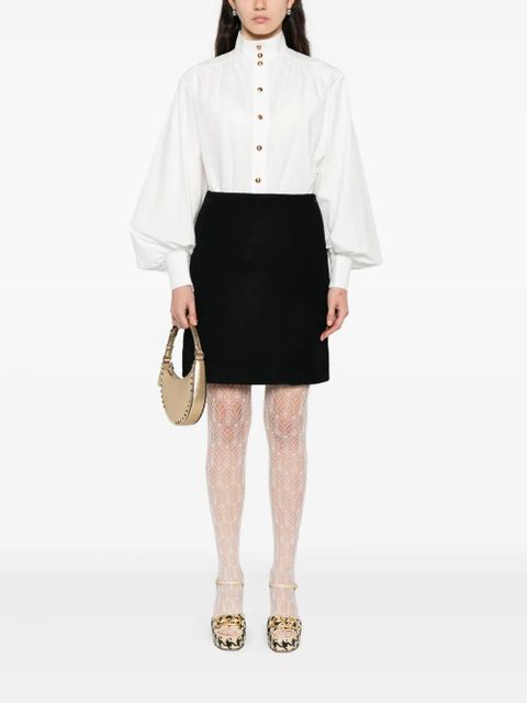 ZIMMERMANN mock-neck buttoned blouse - White