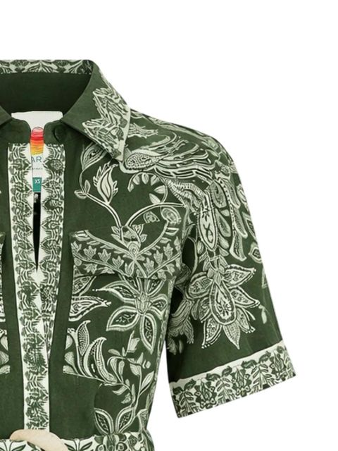 FARM Rio floral-print belted playsuit - Green - zdjęcie produktu nr 2