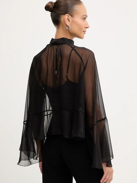 Twinset bluzka damska kolor czarny gładka 252AT2213