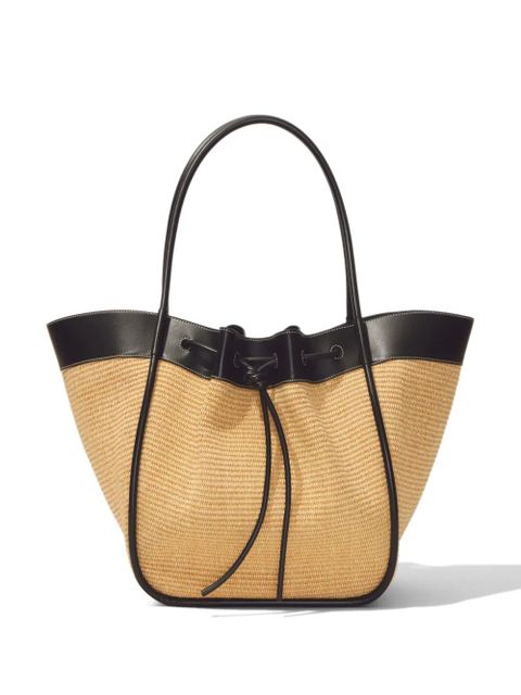 Proenza Schouler XL raffia ruched tote - Neutrals - zdjęcie produktu nr 2