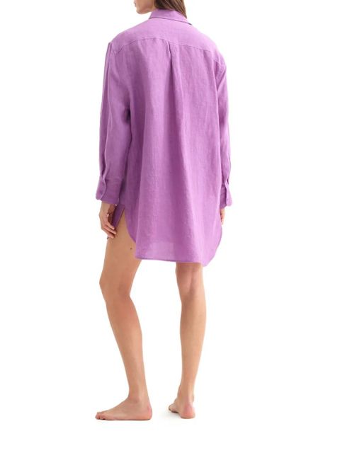 ERES Mignonette button-down linen shirt - Purple