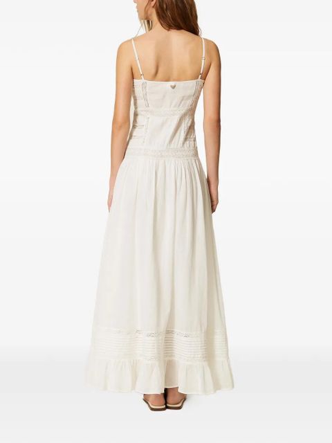 TWINSET lace buttoned maxi dress - White