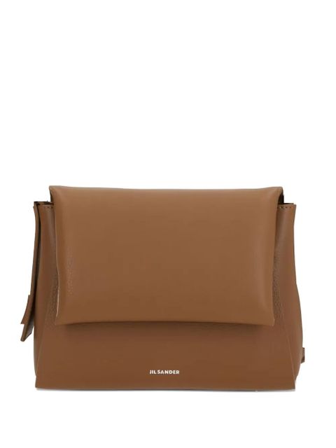 Jil Sander logo-stamp leather shoulder bag - Brown - zdjęcie produktu nr 1