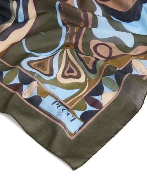 PUCCI Orchidee-print sarong - Green