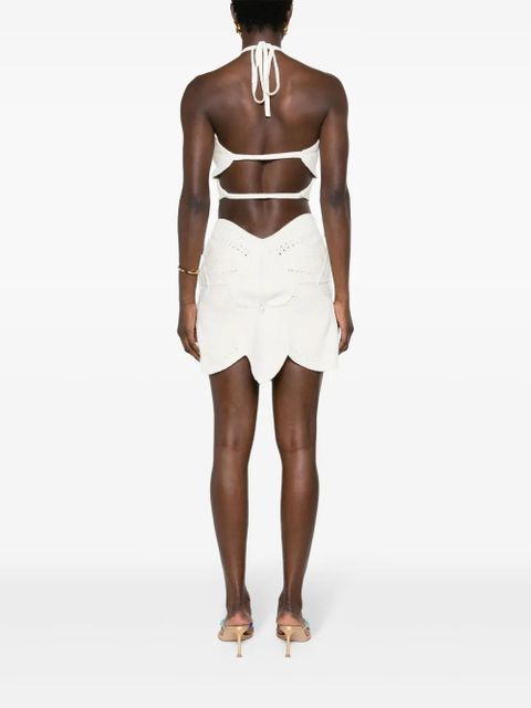 Cult Gaia Floreana panelled knit dress - White