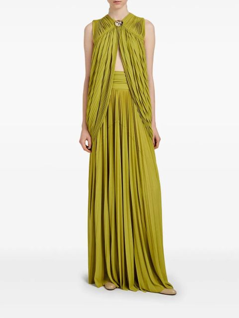 Proenza Schouler pleated draped maxi party dress - Green - zdjęcie produktu nr 2