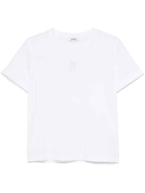 SANDRO logo-embroidered T-shirt - White - zdjęcie produktu nr 1