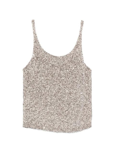 Alysi sequin-embellished knitted top - Neutrals - zdjęcie produktu nr 1