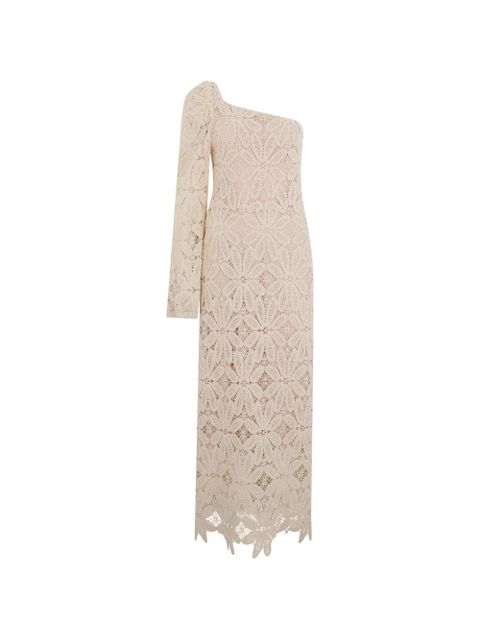 FARM Rio one-shoulder crochet maxi dress - Neutrals - zdjęcie produktu nr 1