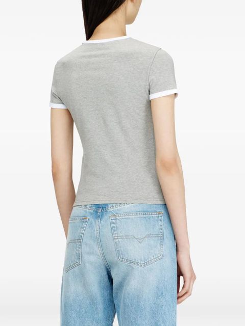 Diesel T-Uncuties-Long-S13 ringer dolphin-motif T-shirt - Grey