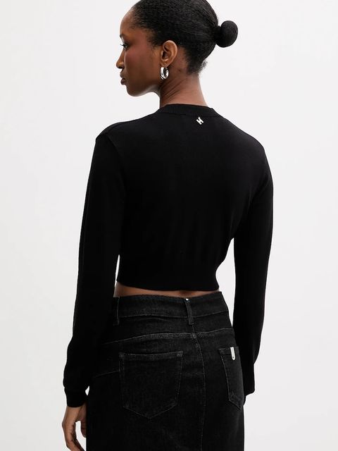 Silvian Heach kardigan LIKOPIO damski kolor czarny lekki GPA25383CD