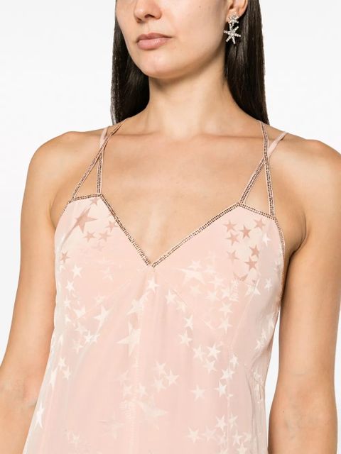 Zadig&Voltaire Rohal star-jacquard silk dress - Pink