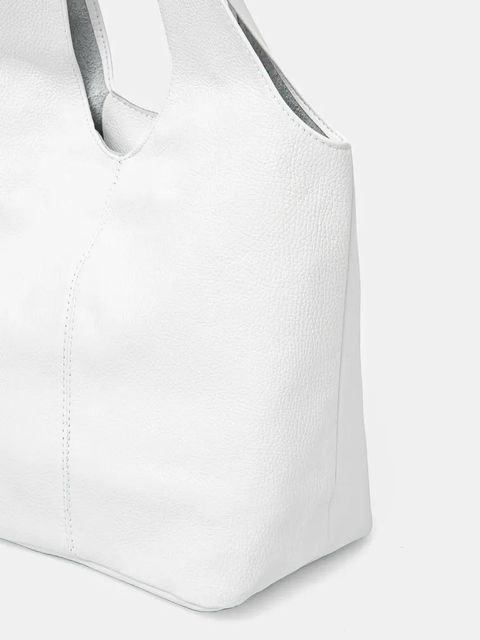 Answear.LAB torebka skórzana kolor biały