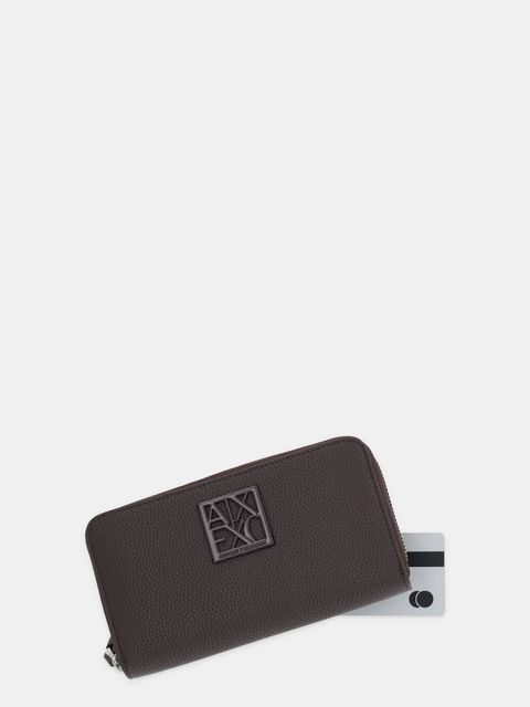 Armani Exchange portfel damski kolor brązowy XW000361 AF11902