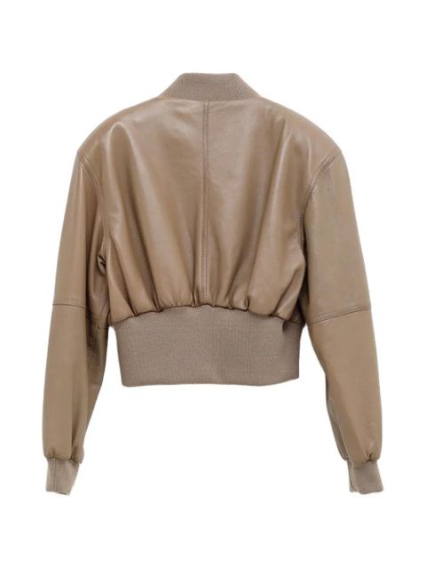 Chloé zip leather jacket - Brown - zdjęcie produktu nr 2