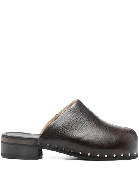 OUR LEGACY Naoto hand-cut metal-stitch mules - Brown - zdjęcie produktu nr 1