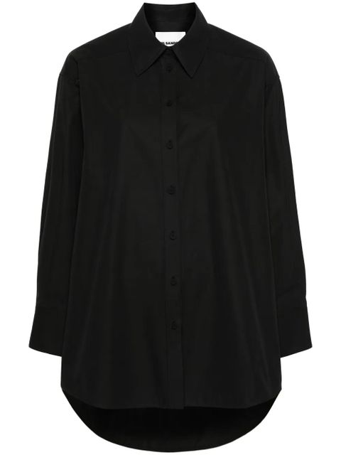Jil Sander cut-out cotton shirt - Black - zdjęcie produktu nr 1