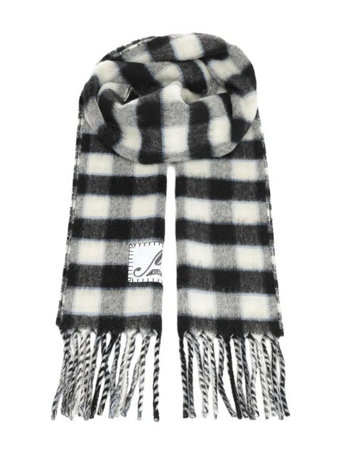 Marni plaid fringed scarf - Black - zdjęcie produktu nr 1