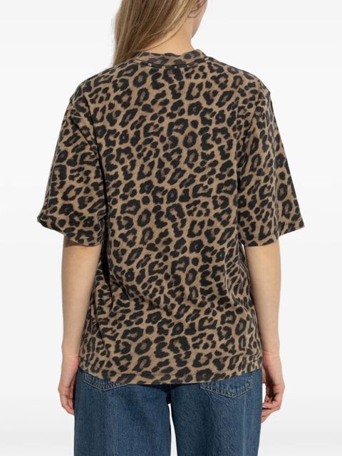 ANINE BING leopard-print T-shirt - Black