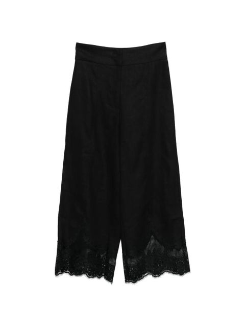 TWINSET lace-detail trousers - Black - zdjęcie produktu nr 1