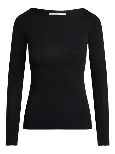 Aya Muse long-sleeve boat-neck top - Black - zdjęcie produktu nr 1